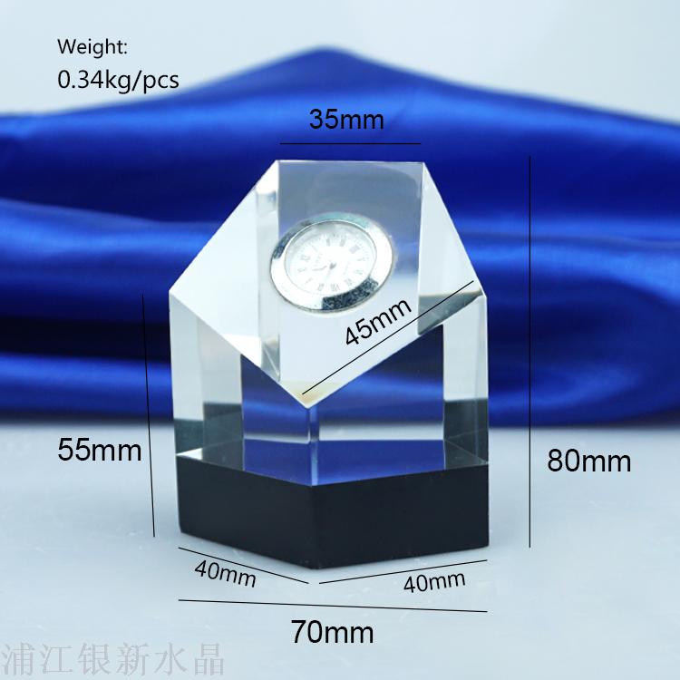 Manufacturers direct crystal crafts diamond carvings clock decoration customized enterprise office home decoration