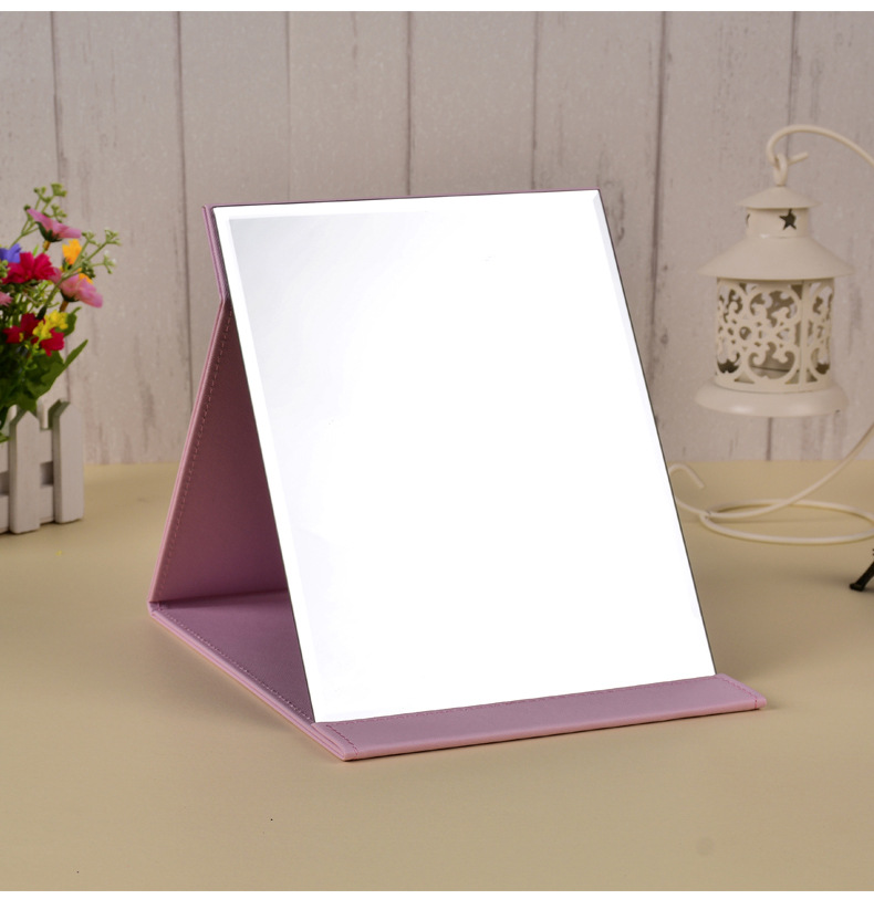 Mirror Makeup Mirror Pu Folding Table Portable Portable Student Desktop Dressing Mirror TikTok Same Small Gift Mirror Mirror Makeup Mirror Pu Folding Table Portable Portable Student Desktop Dressing Mirror TikTok Same Small Gift Mirror