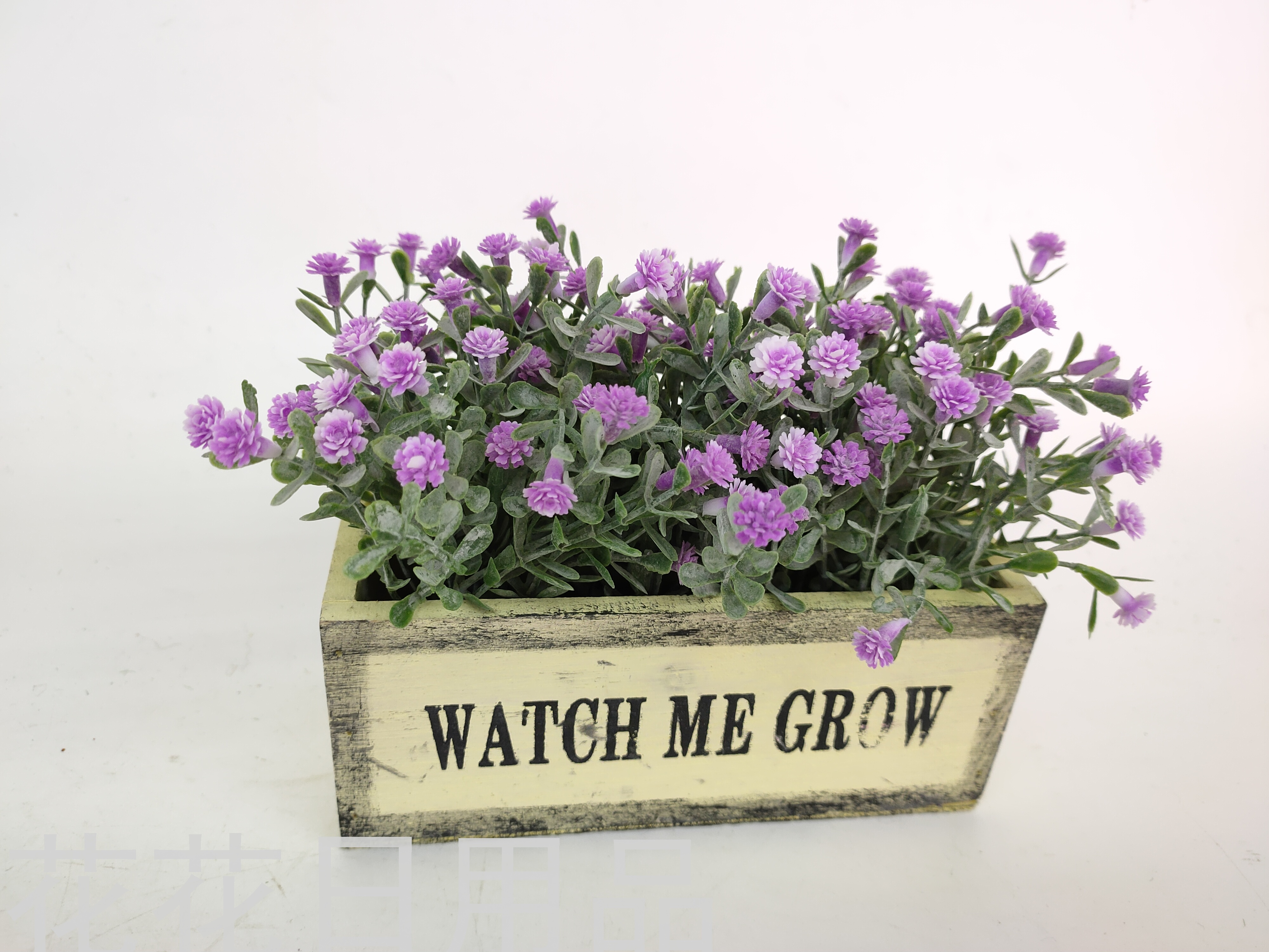 New Artificial Flower Rectangular Wood Basin Starry Sky Bonsai Decoration Living Room Table Decoration