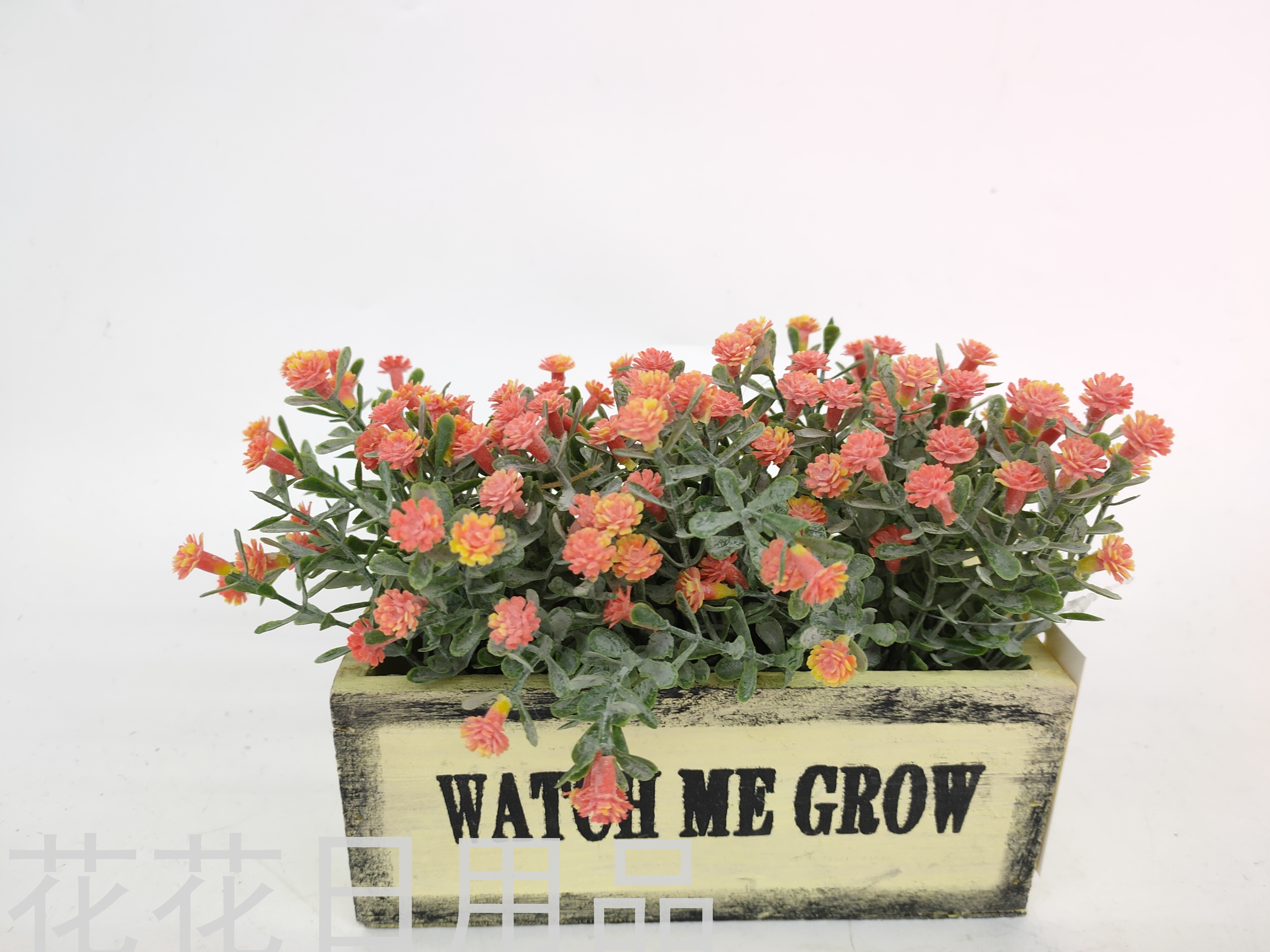 New Artificial Flower Rectangular Wood Basin Starry Sky Bonsai Decoration Living Room Table Decoration