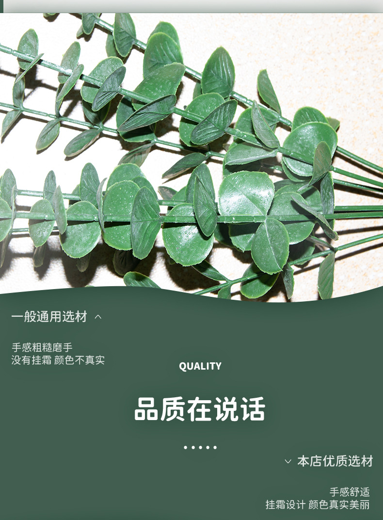 Cross-Border Artificial Plant Factory Discount Soft Plastic Eucalyptus Zamioculcas Leaves Home Decorative Fake Flower Artificial Flower Wholesale Cross-Border Artificial Plant Factory Discount Soft Plastic Eucalyptus Zamioculcas Leaves Home Decorative Fake Flower Artificial Flower Wholesale