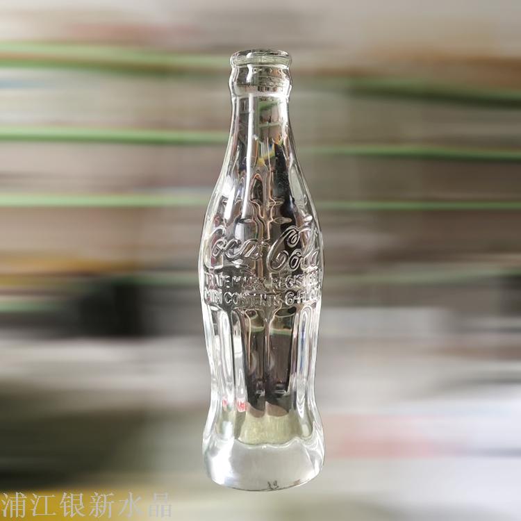Crystal crafts creative gifts display a clear glass coke bottle to send friends lovers spot manufacturers direct selling