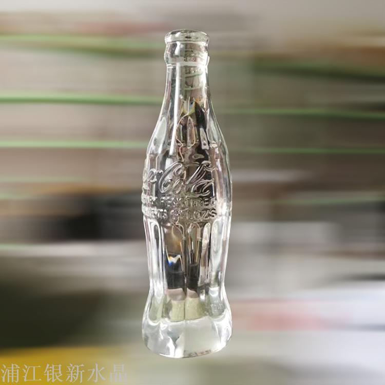 Crystal crafts creative gifts display a clear glass coke bottle to send friends lovers spot manufacturers direct selling