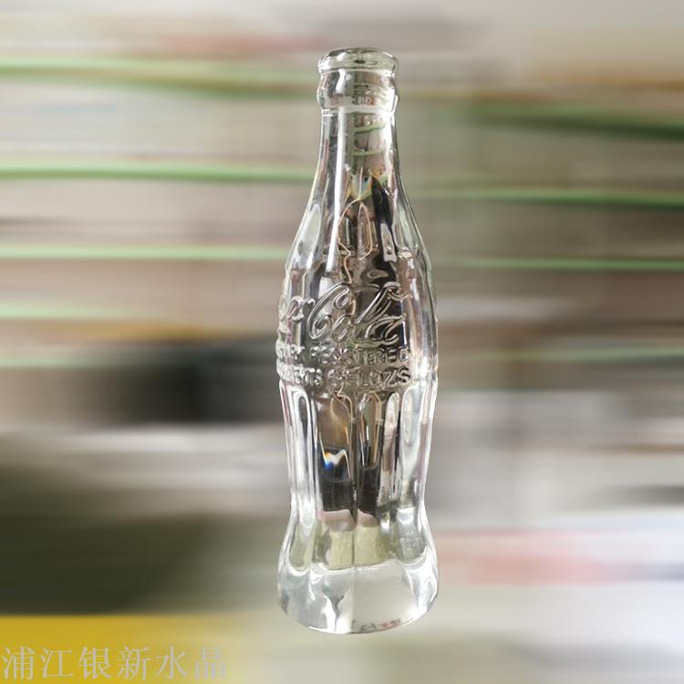 Crystal crafts creative gifts display a clear glass coke bottle to send friends lovers spot manufacturers direct selling