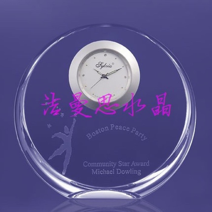 Creative crystal clock K9 crystal gifts crystal crafts set Creative crystal clock K9 crystal gifts crystal crafts set