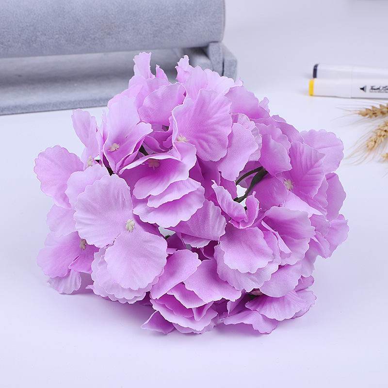 Spot Supply Hydrangea Head Artificial Flower Artificial Flower Wedding Wedding Arrangement Arch Home Flower Wall Decoration