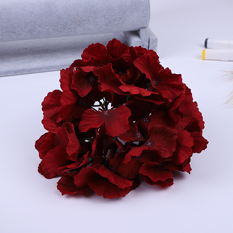 Spot Supply Hydrangea Head Artificial Flower Artificial Flower Wedding Wedding Arrangement Arch Home Flower Wall Decoration