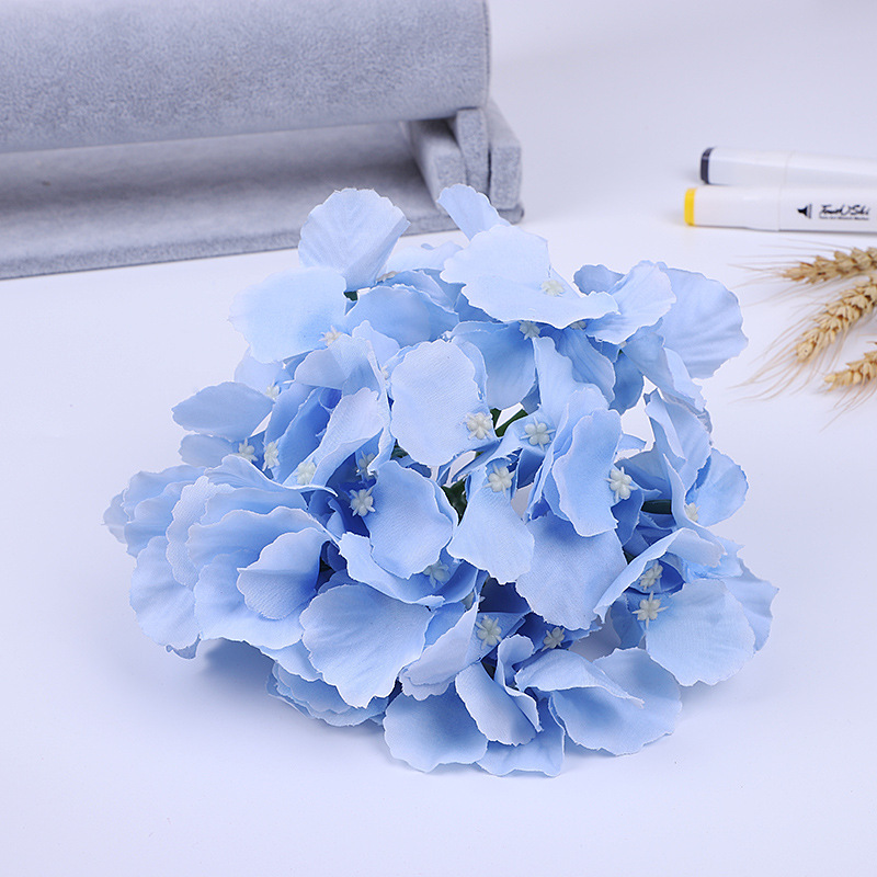 Spot Supply Hydrangea Head Artificial Flower Artificial Flower Wedding Wedding Arrangement Arch Home Flower Wall Decoration