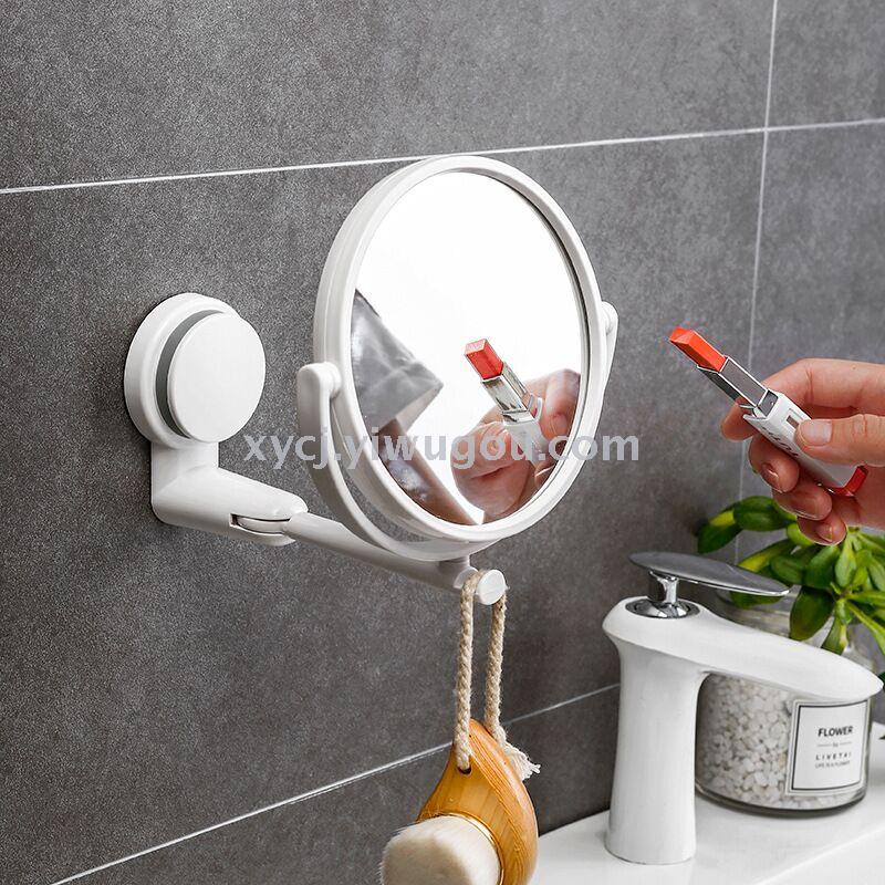 Wall hanging viscose dressing mirror with no holes can be rotated round makeup mirror Wall hanging viscose dressing mirror with no holes can be rotated round makeup mirror