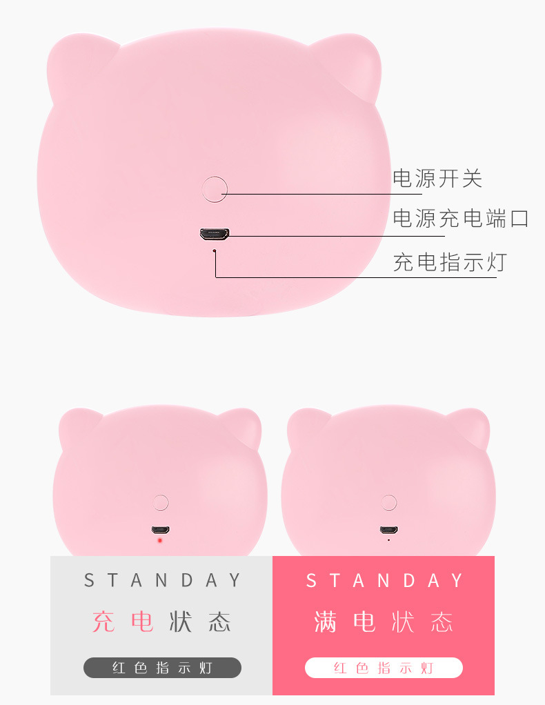 OL with Light Led Make-up Mirror Douyin Online Influencer Fill Light Mirror USB Charger Cute Rabbit Dressing Mirror 46G OL with Light Led Make-up Mirror Douyin Online Influencer Fill Light Mirror USB Charger Cute Rabbit Dressing Mirror 46G
