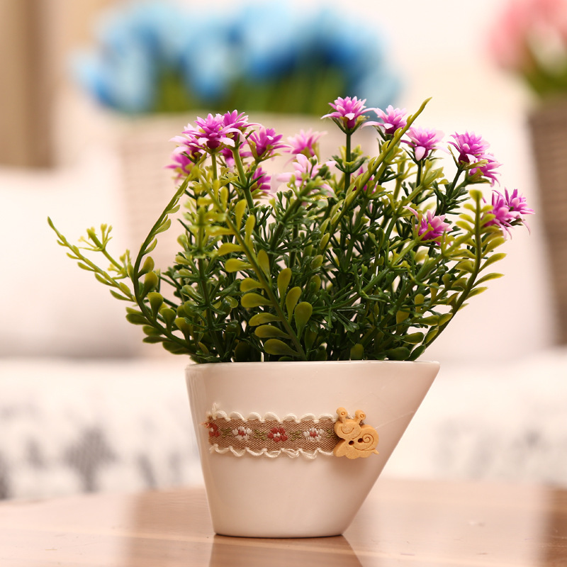 Simulation Bonsai Zakka Simulation Small Plant Bonsai Set Creative Home Artificial Flower Bonsai Decorations Ornaments