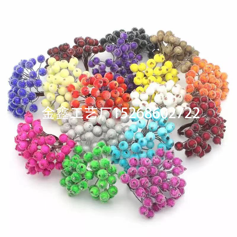 Mini Christmas Frosted Berry Artificial Flower Party DIY Craft Decor