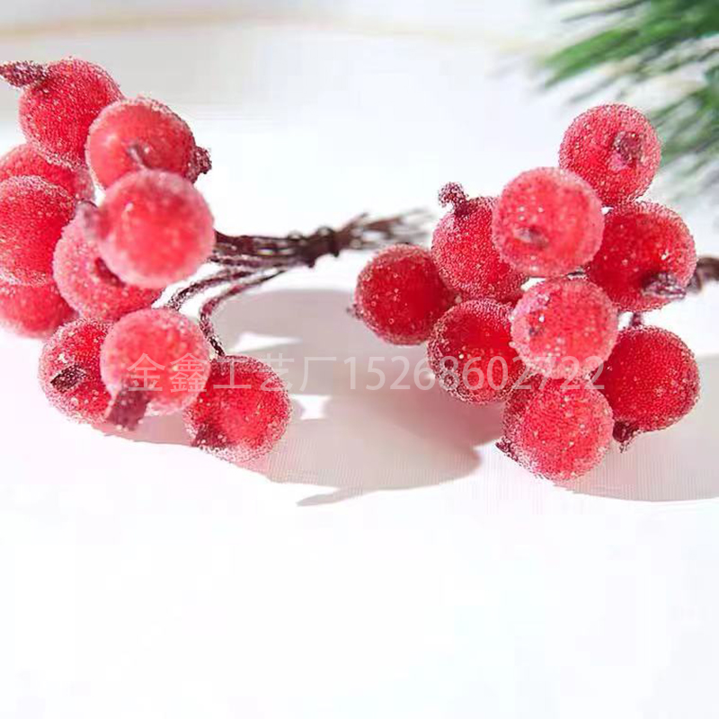 Mini Christmas Frosted Berry Artificial Flower Party DIY Craft Decor