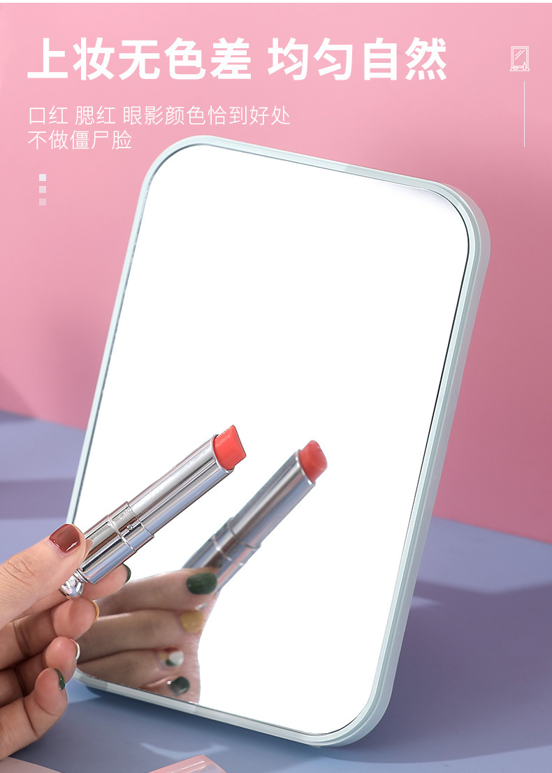 New Makeup Mirror Portable Desktop Dressing Mirror Desktop HD Japanese Minimalist Mirror Factory in Stock Wholesale New Makeup Mirror Portable Desktop Dressing Mirror Desktop HD Japanese Minimalist Mirror Factory in Stock Wholesale