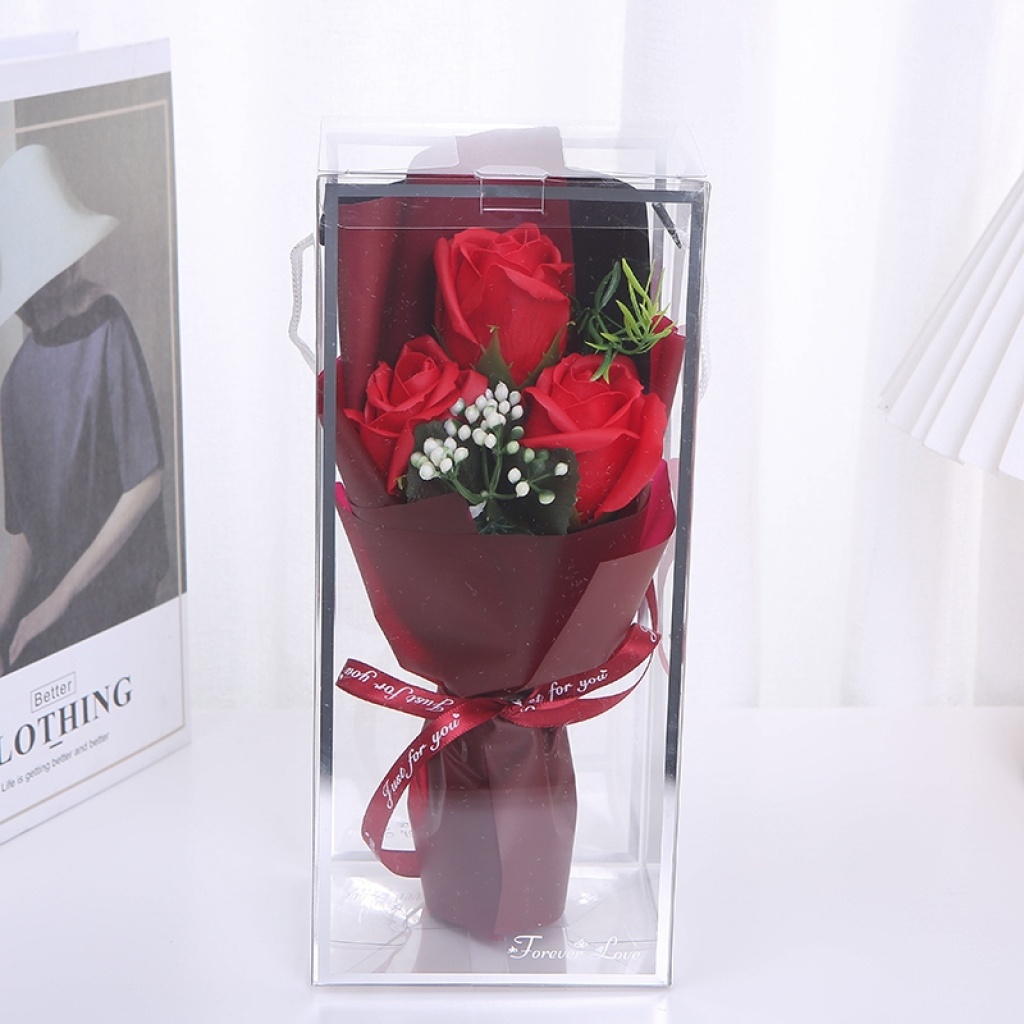 Valentine's Day 3.8 Mother's Day Teacher's Day Gift Soap Rose Artificial Flower Wholesale Valentine's Day 3.8 Mother's Day Teacher's Day Gift Soap Rose Artificial Flower Wholesale