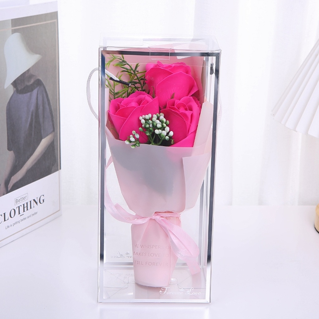 Valentine's Day 3.8 Mother's Day Teacher's Day Gift Soap Rose Artificial Flower Wholesale Valentine's Day 3.8 Mother's Day Teacher's Day Gift Soap Rose Artificial Flower Wholesale