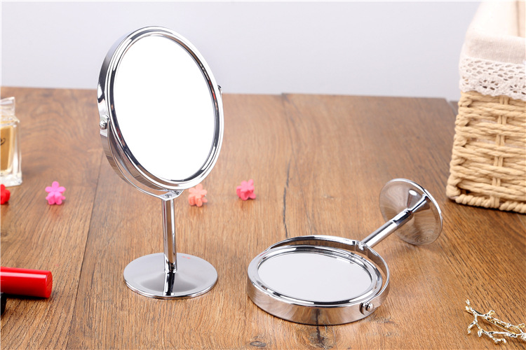 828T Korean Metal Mirror Cosmetic Mirror Dressing Mirror Desktop Rotating Small Mirror 1:2 Amplification Function 828T Korean Metal Mirror Cosmetic Mirror Dressing Mirror Desktop Rotating Small Mirror 1:2 Amplification Function