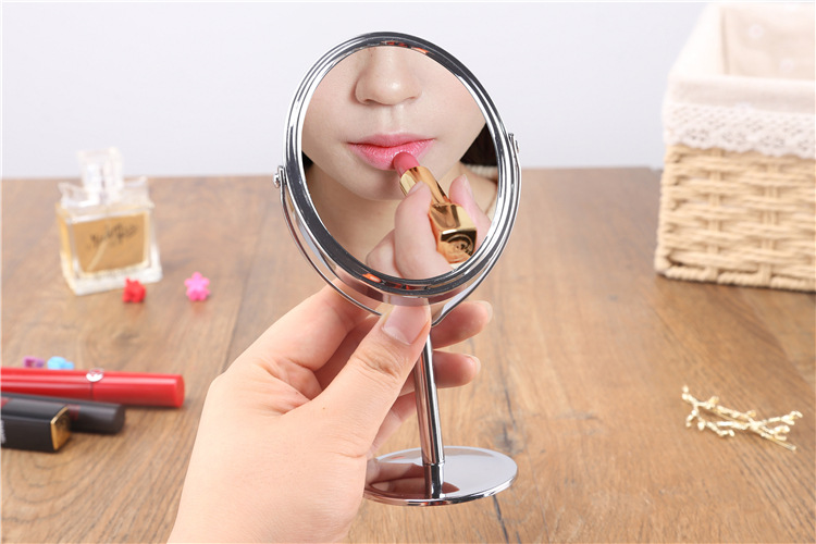 828T Korean Metal Mirror Cosmetic Mirror Dressing Mirror Desktop Rotating Small Mirror 1:2 Amplification Function 828T Korean Metal Mirror Cosmetic Mirror Dressing Mirror Desktop Rotating Small Mirror 1:2 Amplification Function