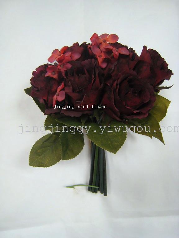 Factory direct high simulation flower Codex rose artificial flower seized were highly imitative set 6 colors