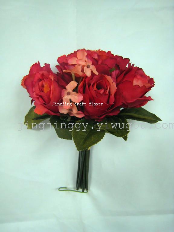 Factory direct high simulation flower Codex rose artificial flower seized were highly imitative set 6 colors