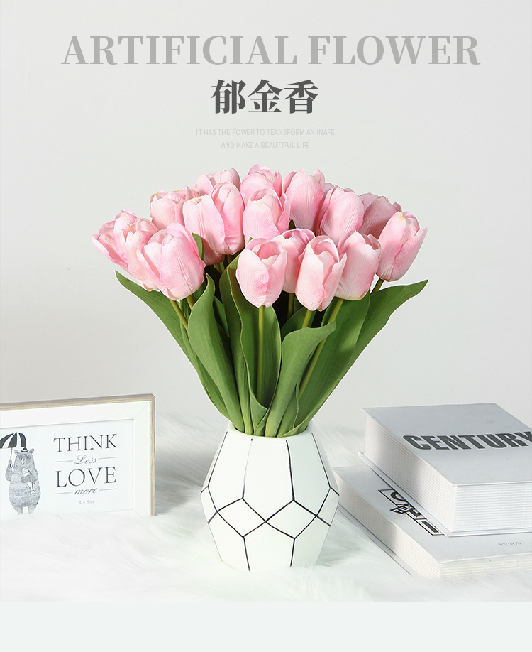 Tulip Simulation High-End Fake Flower Decoration Artificial Flower Wholesale Simulation Bouquet Decoration Moist Feeling Tulip Tulip Simulation High-End Fake Flower Decoration Artificial Flower Wholesale Simulation Bouquet Decoration Moist Feeling Tulip