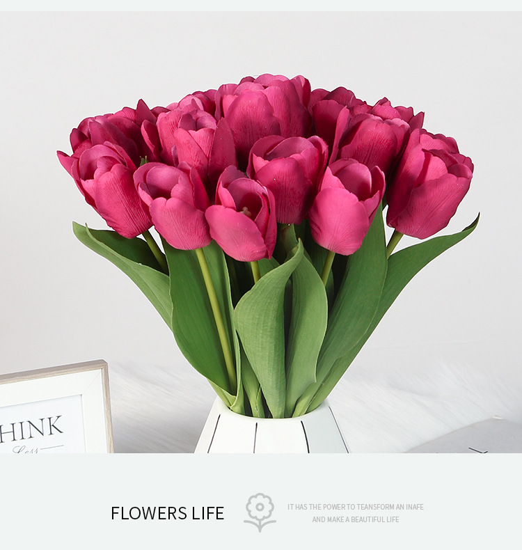 Tulip Simulation High-End Fake Flower Decoration Artificial Flower Wholesale Simulation Bouquet Decoration Moist Feeling Tulip Tulip Simulation High-End Fake Flower Decoration Artificial Flower Wholesale Simulation Bouquet Decoration Moist Feeling Tulip