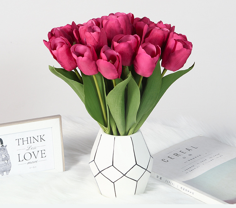Tulip Simulation High-End Fake Flower Decoration Artificial Flower Wholesale Simulation Bouquet Decoration Moist Feeling Tulip Tulip Simulation High-End Fake Flower Decoration Artificial Flower Wholesale Simulation Bouquet Decoration Moist Feeling Tulip