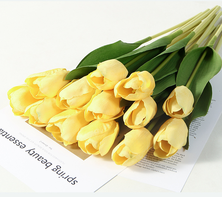 Tulip Simulation High-End Fake Flower Decoration Artificial Flower Wholesale Simulation Bouquet Decoration Moist Feeling Tulip Tulip Simulation High-End Fake Flower Decoration Artificial Flower Wholesale Simulation Bouquet Decoration Moist Feeling Tulip