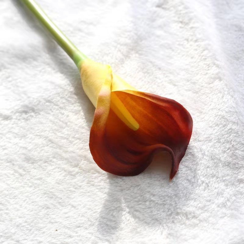 Pu Artificial Flower Common Calla Feel Artificial Flower Artificial Plant Home Living Room Dining Room Wedding High-End 