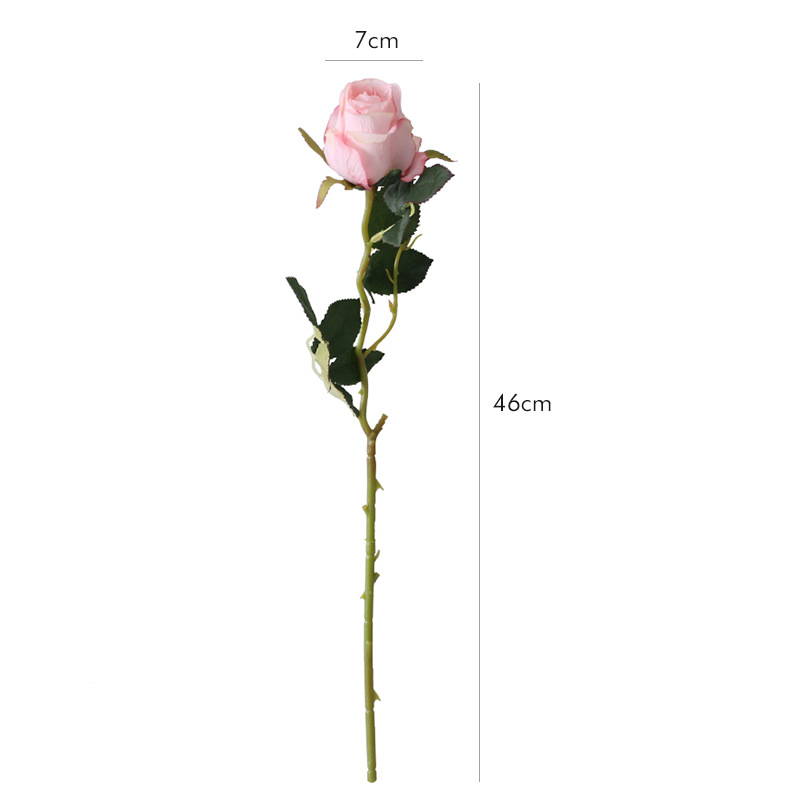 European-Style Retro Artificial Flower Rose Dining Table Hotel Decorative Fake Flower Single Bulgaria Emulational Rose Flower