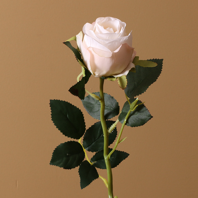 European-Style Retro Artificial Flower Rose Dining Table Hotel Decorative Fake Flower Single Bulgaria Emulational Rose Flower