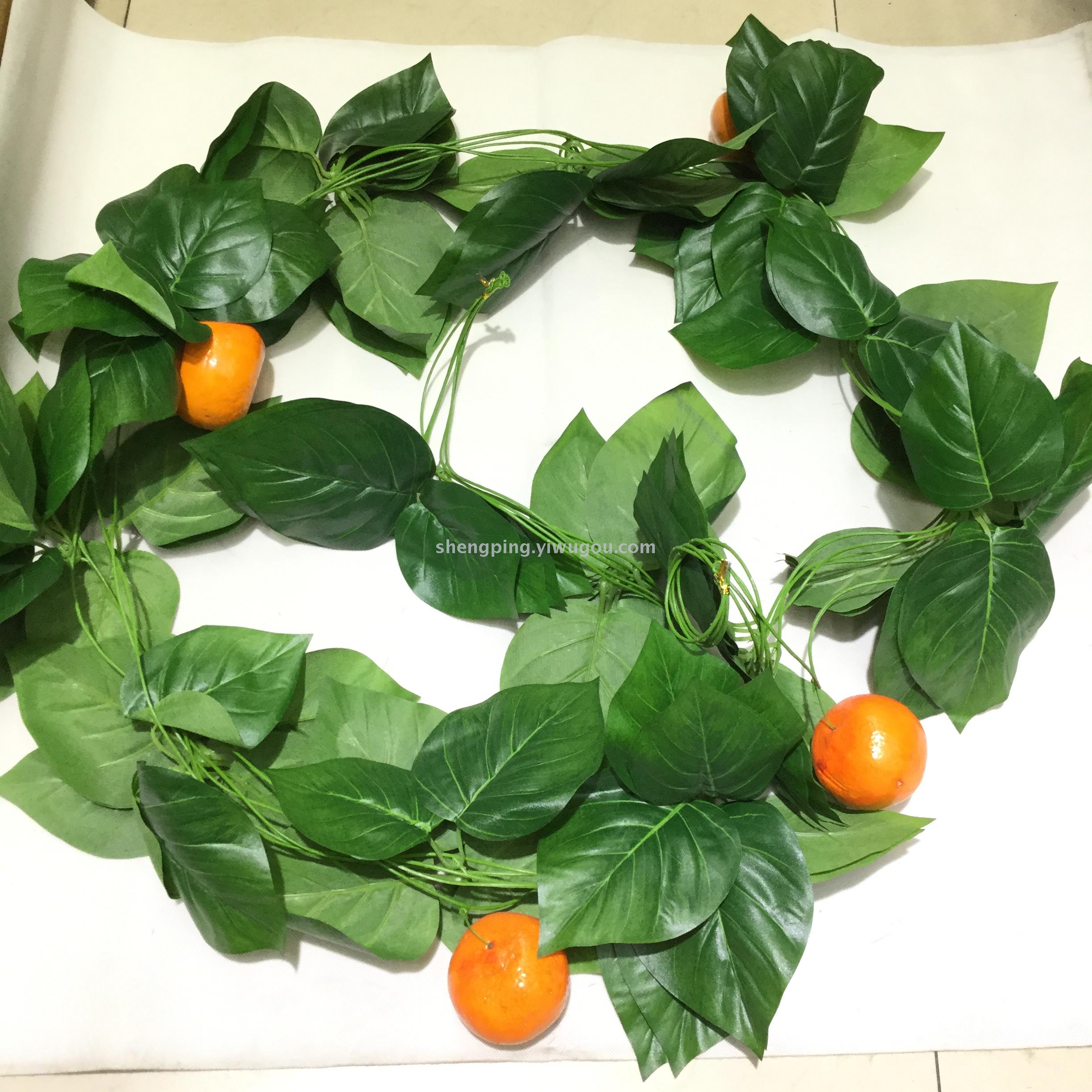 Simulation fruit rattan kindergarten fruit store decoration ceiling green Simulation plant rattan Simulation flower