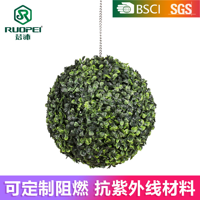 Simulation Plant Eucalyptus Straw Ball Rose Flower Ball Indoor Decorative Suspended Ceiling Artificial Plastic Fake Flower Milan Plant Ball