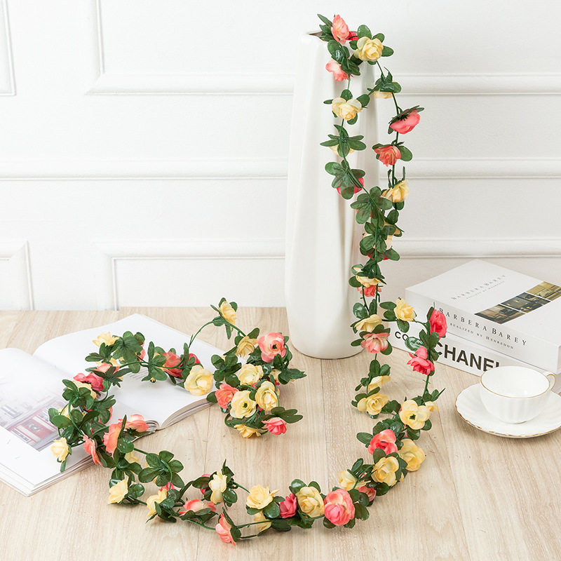 Rose Vine 45 Peony Rattan Emulational Flower Vine Wedding Decorative Suspended Ceiling Wall Hanging Flower Fake Flower Silk Flower Cross-Border
