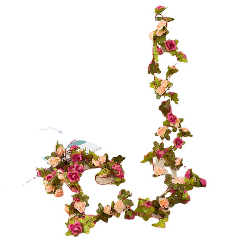 Rose Vine 45 Peony Rattan Emulational Flower Vine Wedding Decorative Suspended Ceiling Wall Hanging Flower Fake Flower Silk Flower Cross-Border