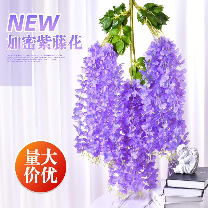Ceiling Wedding Decoration Flower Artificial Flower Simulation Tofu Pudding Artificial Flower Douban the Flowers Internet Celebrity Corridor Artificial Wisteria