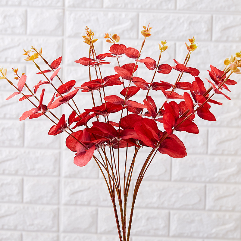 Factory Wholesale Zamioculcas Leaves Eucalyptus Leaf Wedding Simulation Flower Home Hotel Road Lead Ornamental Flower Ceiling Silk Flower