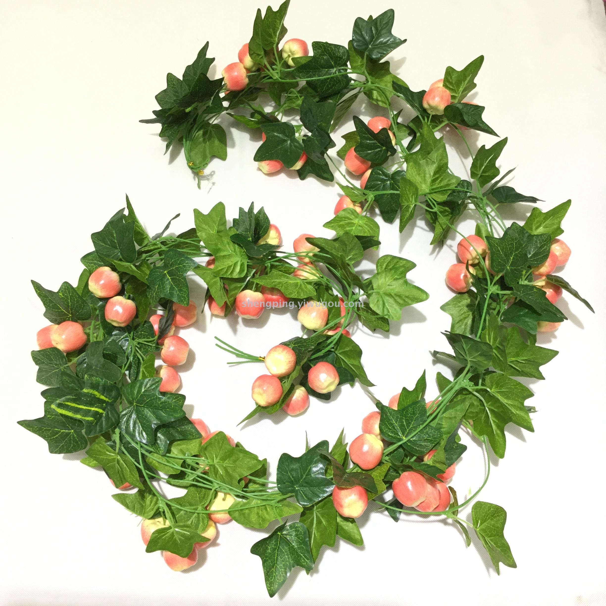 Simulation fruit rattan kindergarten fruit store decoration ceiling green Simulation plant rattan Simulation flower