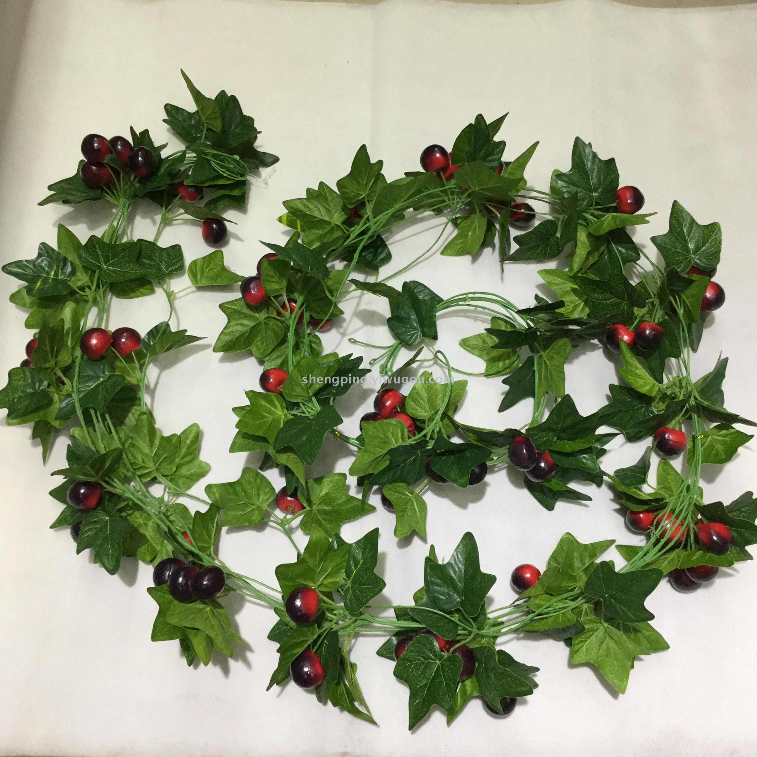 Simulation fruit rattan kindergarten fruit store decoration ceiling green Simulation plant rattan Simulation flower