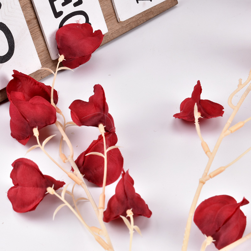 Wedding Simulation Cape Gooseberry 3 Forks Hanging Enkianthus Chinensis Wedding Simulation Flower Ceiling Decorative Fake Flower Wholesale