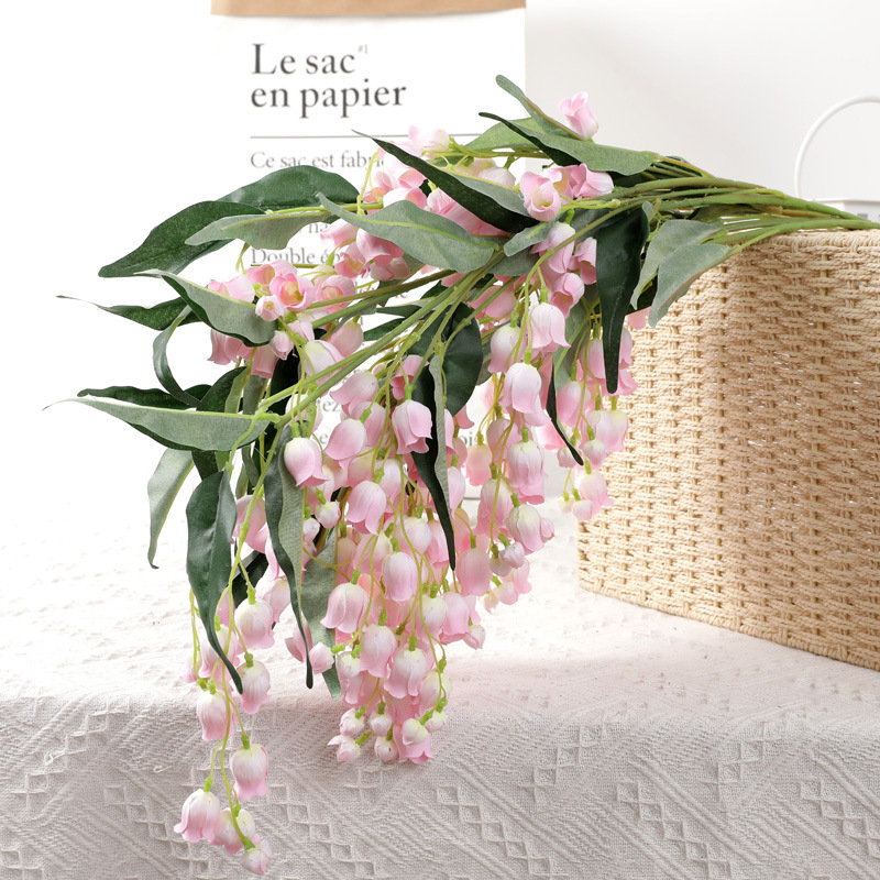 Artificial Campanula Flower Wedding Ceiling Home Decoration Hanging Lily Plant Wall Fake Flower
