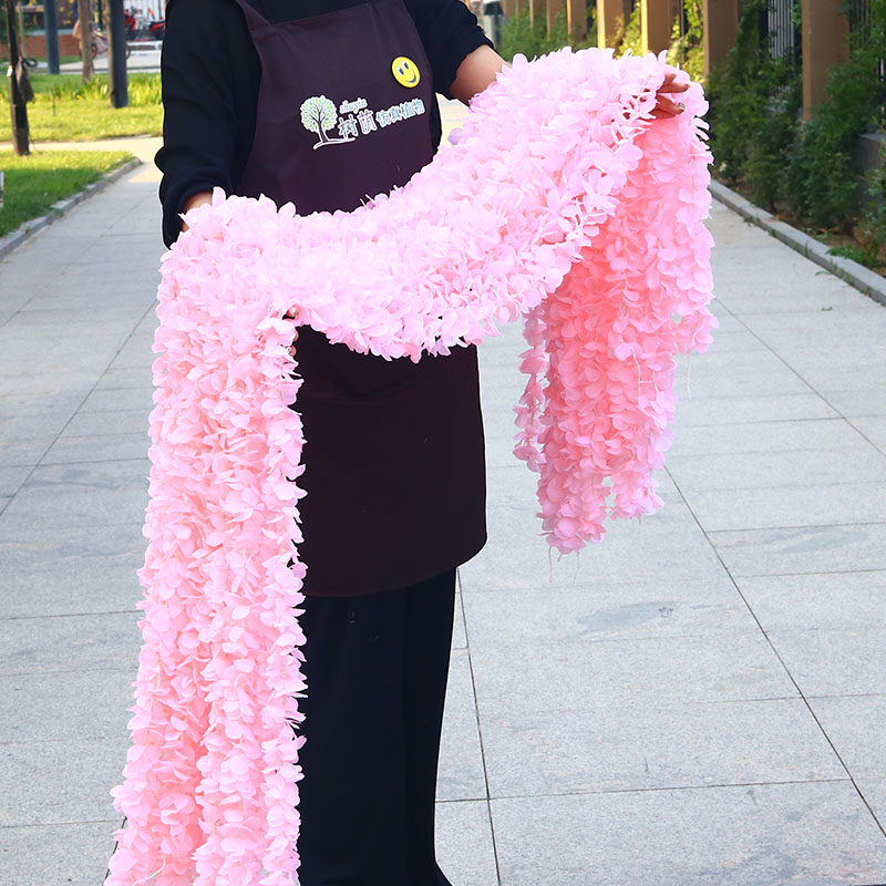 Artificial Orchid Fake Flower for Wedding Wisteria Flower String Indoor Ceiling Decorative Creative Silk Flower Hydrangea Rattan Winding