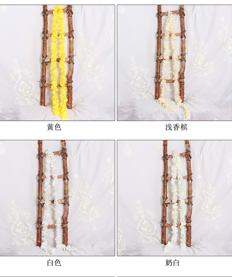Artificial Orchid Fake Flower for Wedding Wisteria Flower String Indoor Ceiling Decorative Creative Silk Flower Hydrangea Rattan Winding