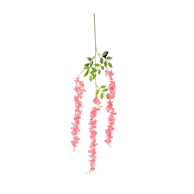 Artificial Wisteria Internet Celebrity Wedding Corridor Ceiling Decorative Fake Flower Hanging Flower Strip Simulation Tofu Pudding Wisteria Flower Branch