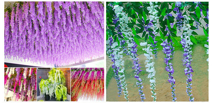 Artificial Wisteria Internet Celebrity Wedding Corridor Ceiling Decorative Fake Flower Hanging Flower Strip Simulation Tofu Pudding Wisteria Flower Branch Artificial Wisteria Internet Celebrity Wedding Corridor Ceiling Decorative Fake Flower Hanging Flower Strip Simulation Tofu Pudding Wisteria Flower Branch