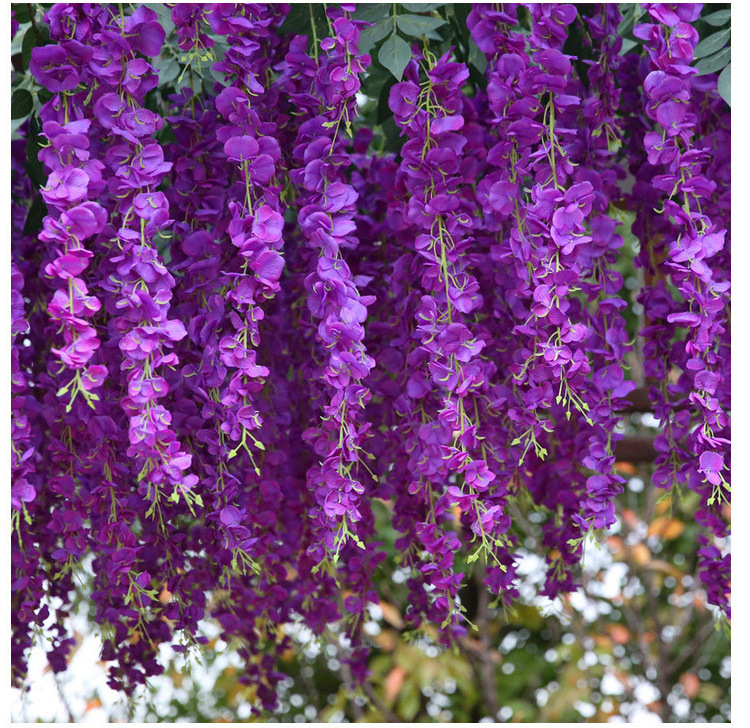 Artificial Wisteria Internet Celebrity Wedding Corridor Ceiling Decorative Fake Flower Hanging Flower Strip Simulation Tofu Pudding Wisteria Flower Branch Artificial Wisteria Internet Celebrity Wedding Corridor Ceiling Decorative Fake Flower Hanging Flower Strip Simulation Tofu Pudding Wisteria Flower Branch