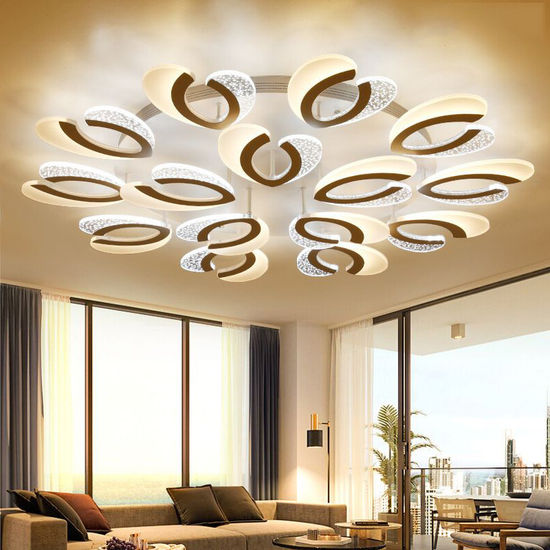 Fashion Atmosphere Lamp in the Living Room Flower-Shaped Creative Energy-Saving LED Ceiling Light Art Warm Home Master Bedroom Lobby Light
