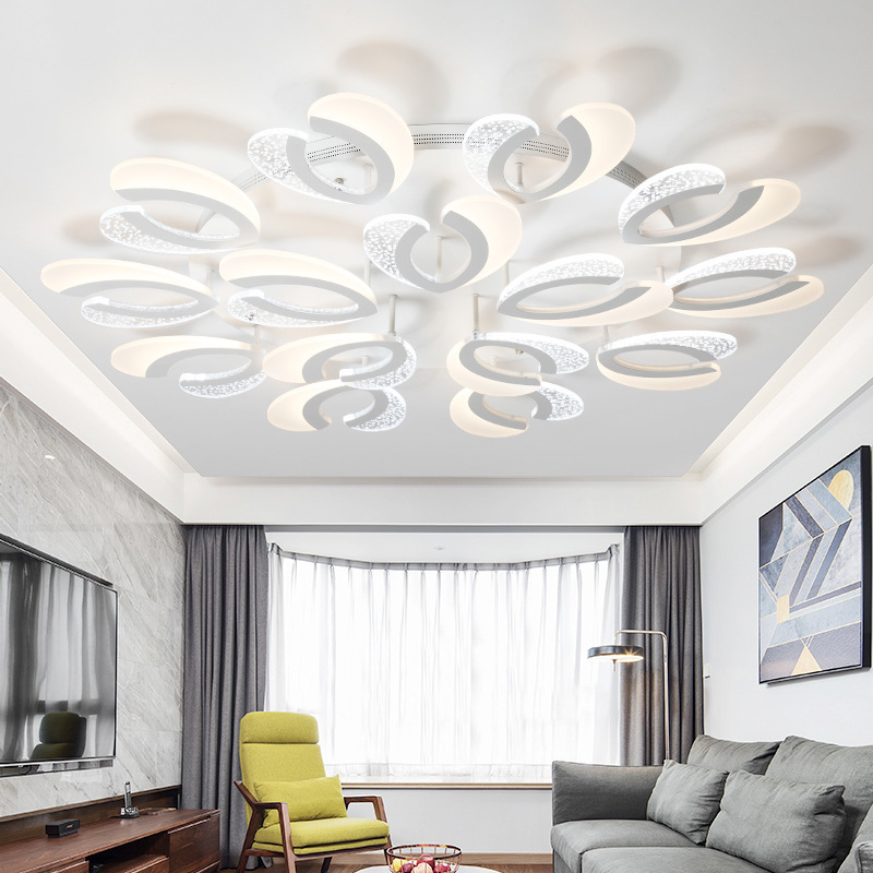 Fashion Atmosphere Lamp in the Living Room Flower-Shaped Creative Energy-Saving LED Ceiling Light Art Warm Home Master Bedroom Lobby Light