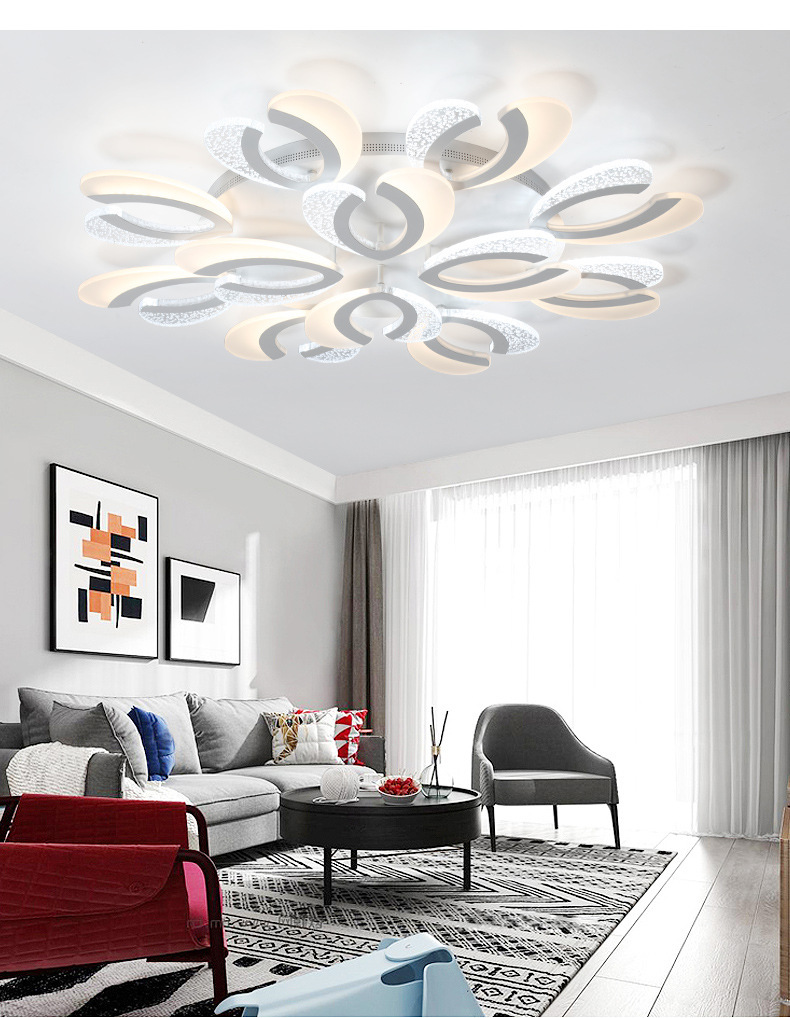 Fashion Atmosphere Lamp in the Living Room Flower-Shaped Creative Energy-Saving LED Ceiling Light Art Warm Home Master Bedroom Lobby Light Fashion Atmosphere Lamp in the Living Room Flower-Shaped Creative Energy-Saving LED Ceiling Light Art Warm Home Master Bedroom Lobby Light