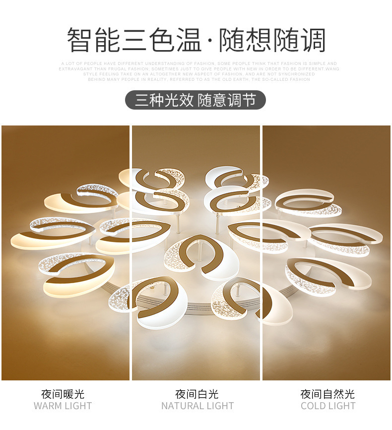 Fashion Atmosphere Lamp in the Living Room Flower-Shaped Creative Energy-Saving LED Ceiling Light Art Warm Home Master Bedroom Lobby Light Fashion Atmosphere Lamp in the Living Room Flower-Shaped Creative Energy-Saving LED Ceiling Light Art Warm Home Master Bedroom Lobby Light